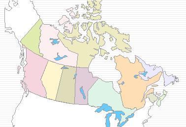 carte du canada provinces et capitales